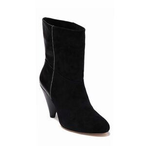 Halston Heritage Molly Leather Mid Calf Boot, Black, NWT
